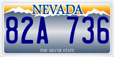 NV license plate 82A736