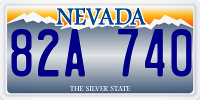 NV license plate 82A740