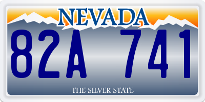 NV license plate 82A741