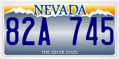 NV license plate 82A745