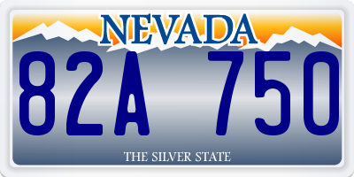 NV license plate 82A750