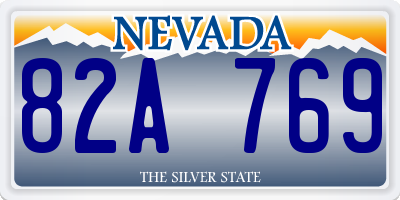 NV license plate 82A769