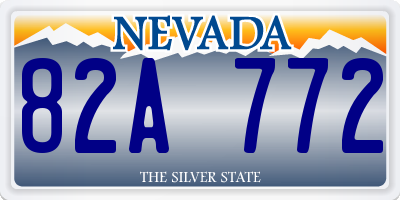 NV license plate 82A772