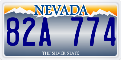 NV license plate 82A774