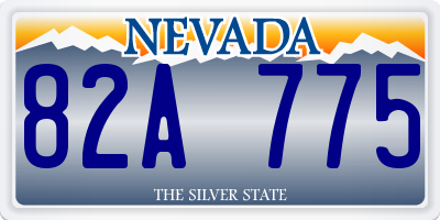 NV license plate 82A775
