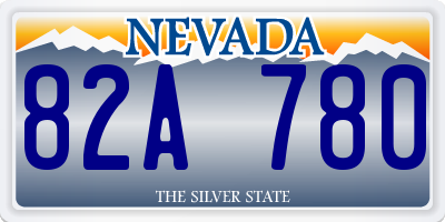 NV license plate 82A780