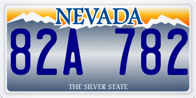 NV license plate 82A782