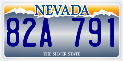 NV license plate 82A791