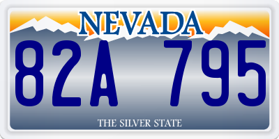 NV license plate 82A795