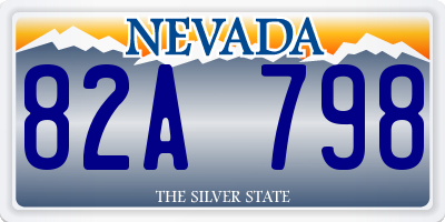 NV license plate 82A798