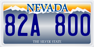 NV license plate 82A800