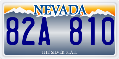 NV license plate 82A810