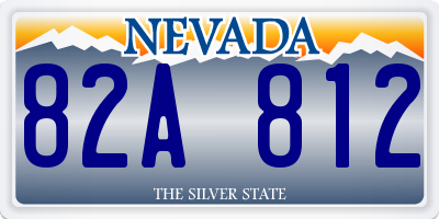 NV license plate 82A812