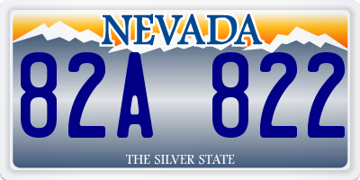 NV license plate 82A822