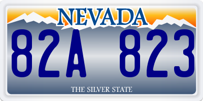 NV license plate 82A823
