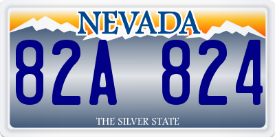 NV license plate 82A824
