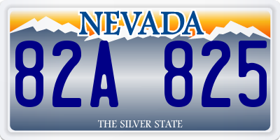 NV license plate 82A825