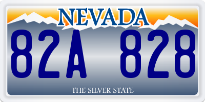 NV license plate 82A828