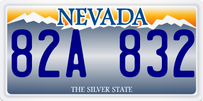 NV license plate 82A832