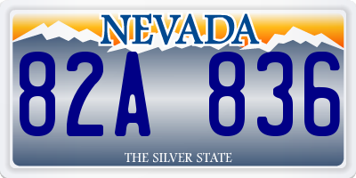 NV license plate 82A836