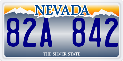 NV license plate 82A842