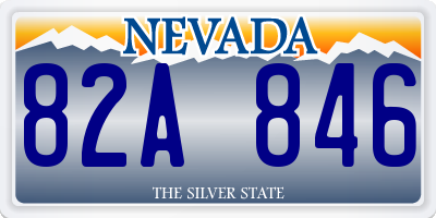 NV license plate 82A846
