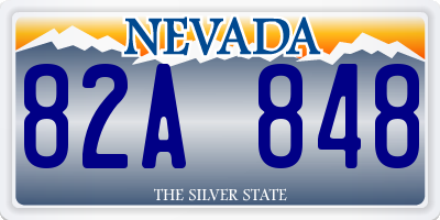 NV license plate 82A848