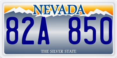NV license plate 82A850