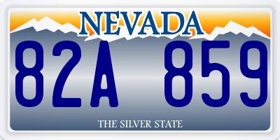 NV license plate 82A859