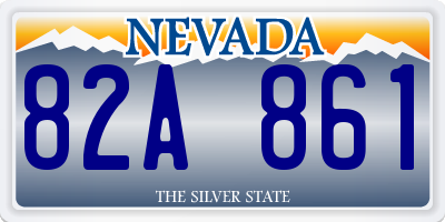 NV license plate 82A861