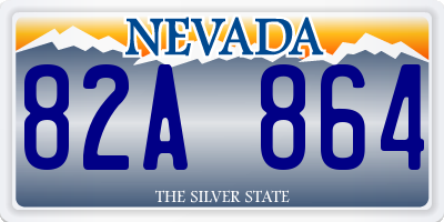 NV license plate 82A864