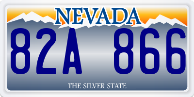 NV license plate 82A866