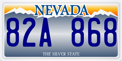 NV license plate 82A868