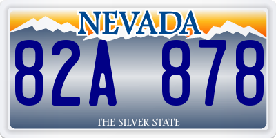 NV license plate 82A878