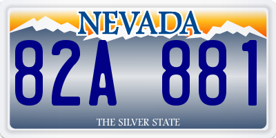 NV license plate 82A881