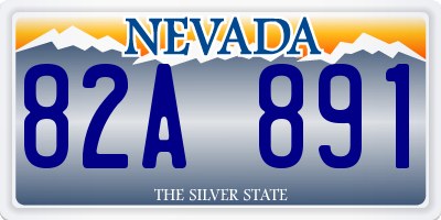 NV license plate 82A891