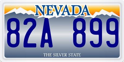 NV license plate 82A899