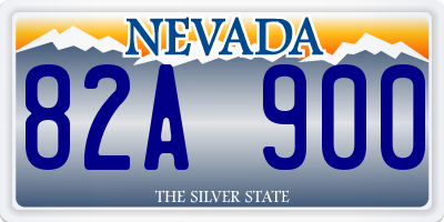 NV license plate 82A900