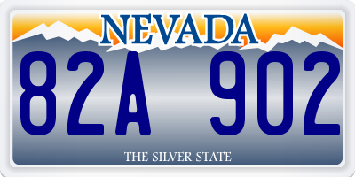NV license plate 82A902