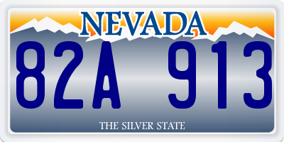 NV license plate 82A913