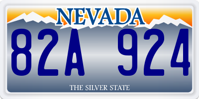 NV license plate 82A924