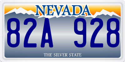 NV license plate 82A928