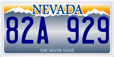 NV license plate 82A929