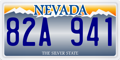 NV license plate 82A941