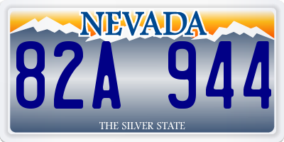 NV license plate 82A944