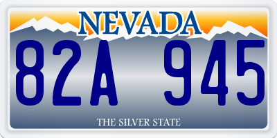 NV license plate 82A945