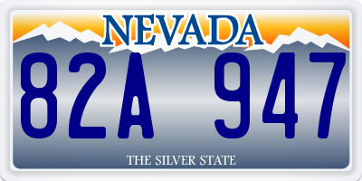 NV license plate 82A947