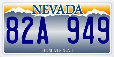 NV license plate 82A949
