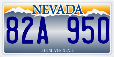 NV license plate 82A950