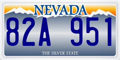 NV license plate 82A951